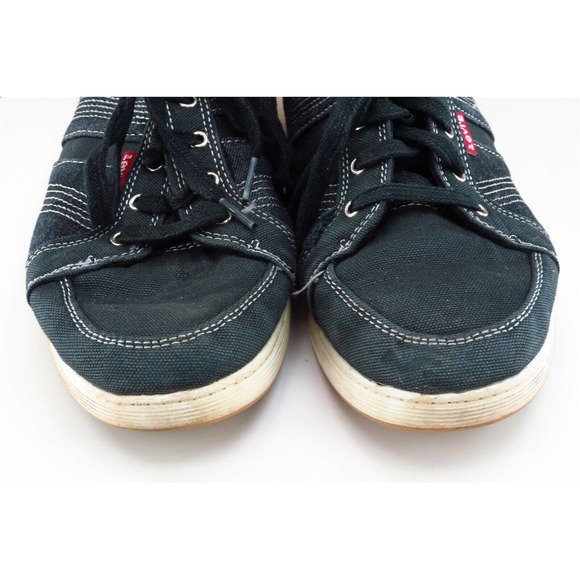 Levi's Youth‎ Boys Shoes Sz 6 M Black Fabric Fashion Sneakers - Picture 2 of 9